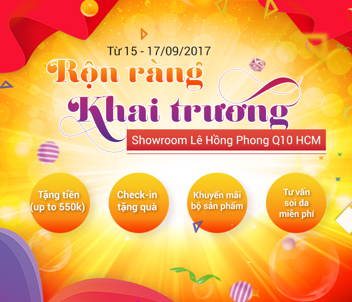 550 phần quà hấp dẫn, giá trị đang chờ bạn trong dịp mỹ phẩm Sakura Mai Hân khai trương showroom Lê Hồng Phong, TP HCM 550 phần quà hấp dẫn, giá trị đang chờ bạn trong dịp mỹ phẩm Sakura Mai Hân khai trương showroom Lê Hồng Phong, TP HCM