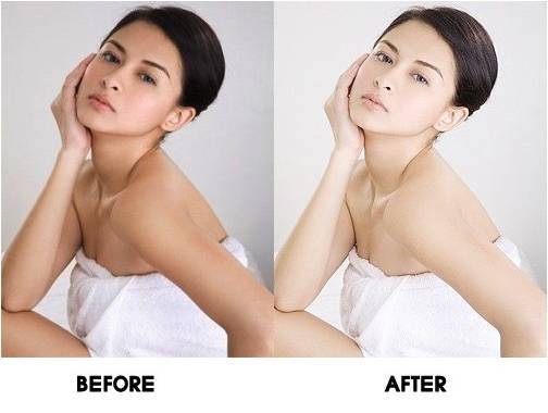 Trước và sau khi sử dụng sản phẩm kem tắm trắng Sakura