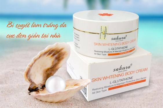 Kem dưỡng trắng da toàn thân Sakura Skin Whitening Body Cream L-Glutathione