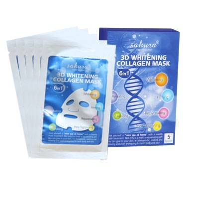 Mặt nạ làm trắng da Sakura 3D Whitening Collagen Mask 